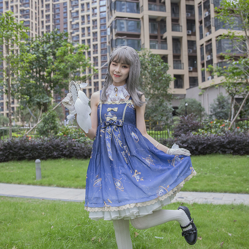 原创lolita裙可爱印花女装jsk公主裙 日系甜美时尚洋装洛丽塔裙