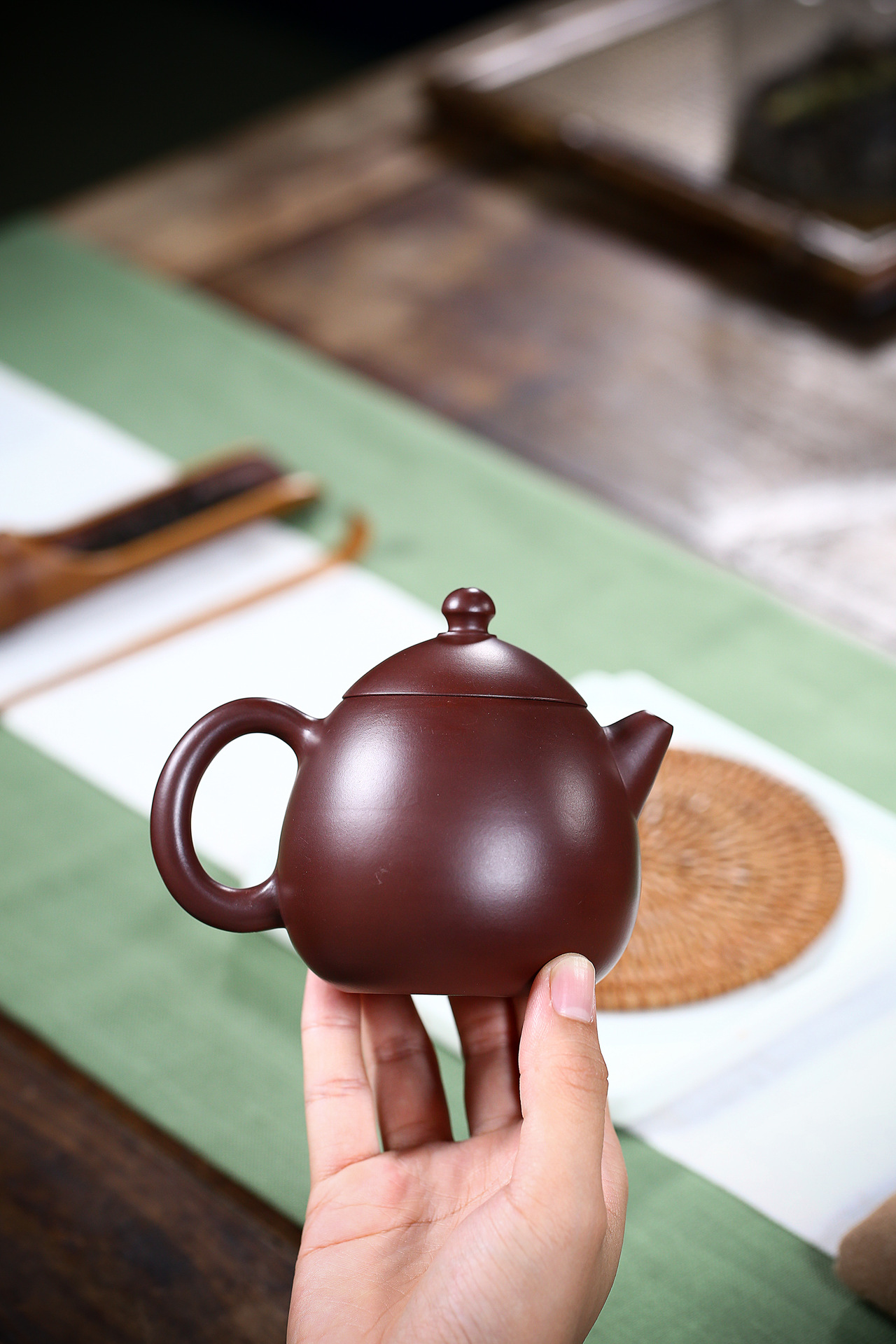 宜兴紫砂壶 名家手工龙蛋壶 原矿紫朱泥功夫茶具套装定制一件代发