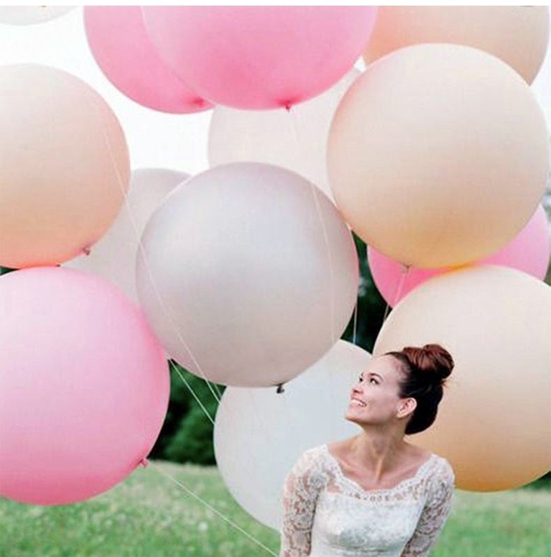 36寸圆形地爆气球婚礼场地布置装饰大号饰景气球