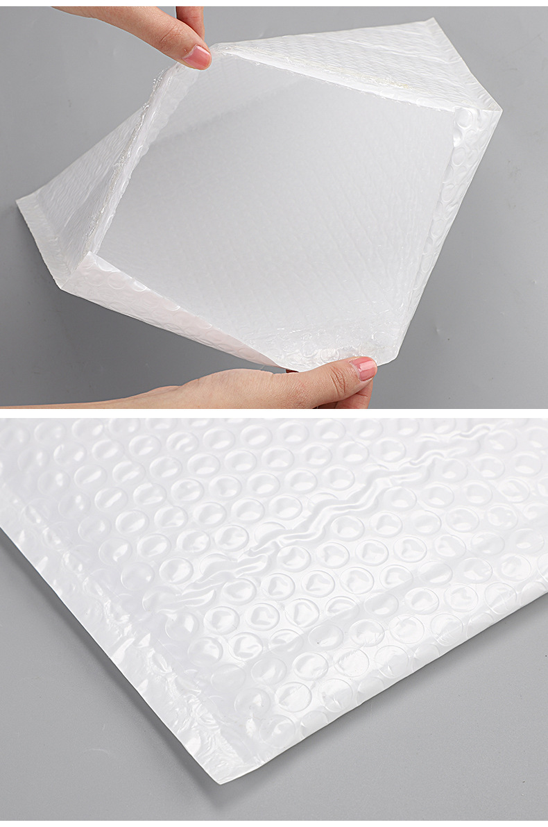 白色珠光膜气泡袋防震水泡沫袋服装气泡信封袋快递包装袋批发定制