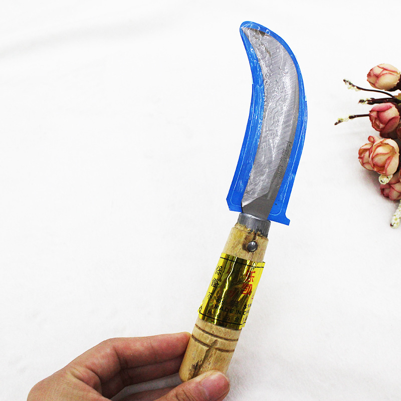 不锈钢菠萝刀菠萝削皮器木柄弯刀水果削皮刀2元百货批发