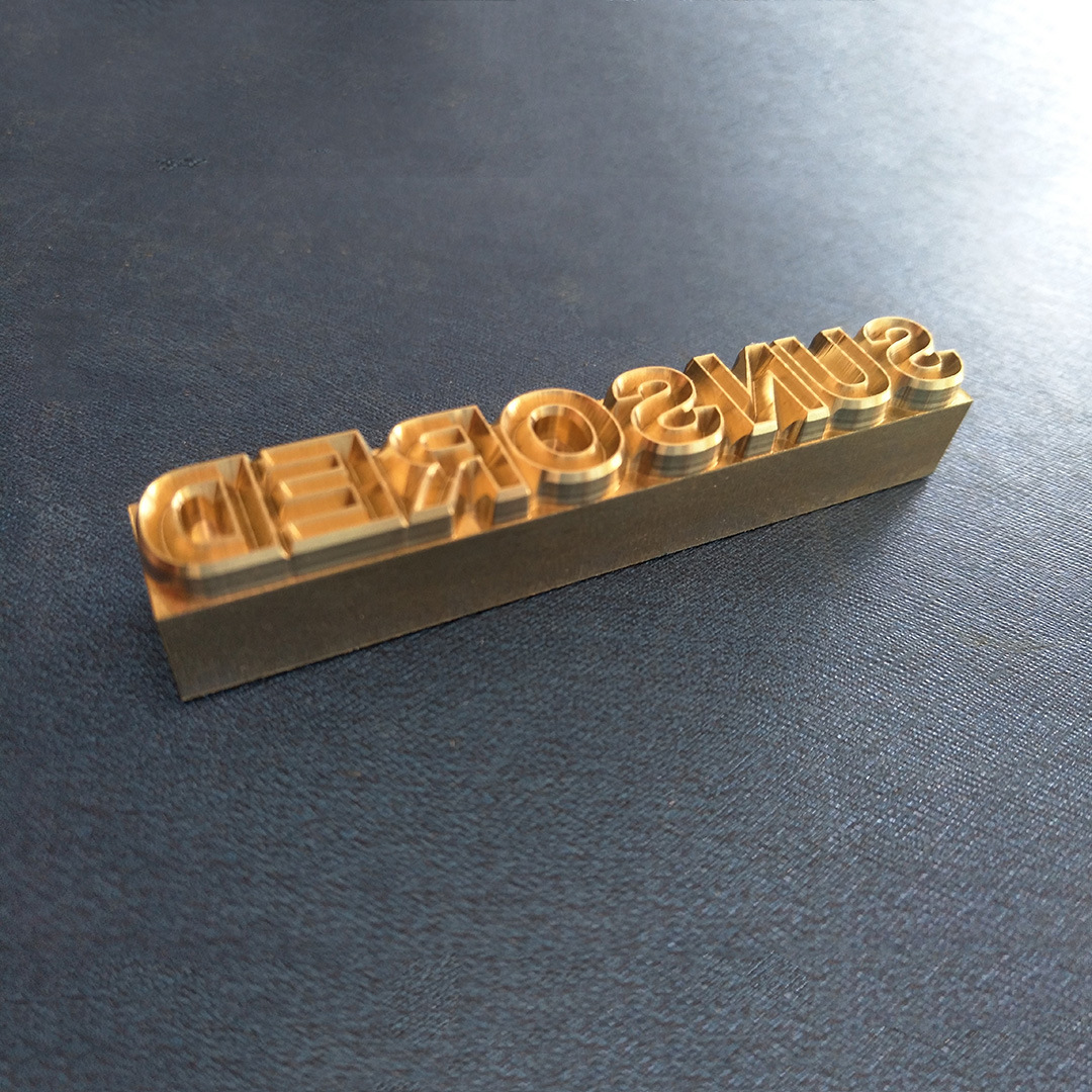 加工定制cnc精密精雕空心烫金烫印高频铜模 成品凸起烫压烙印模具