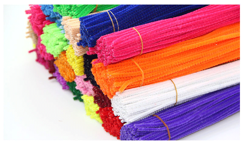 厂家直销环保涤纶毛条 儿童益智玩具 幼儿园diy手工编织3mm毛根