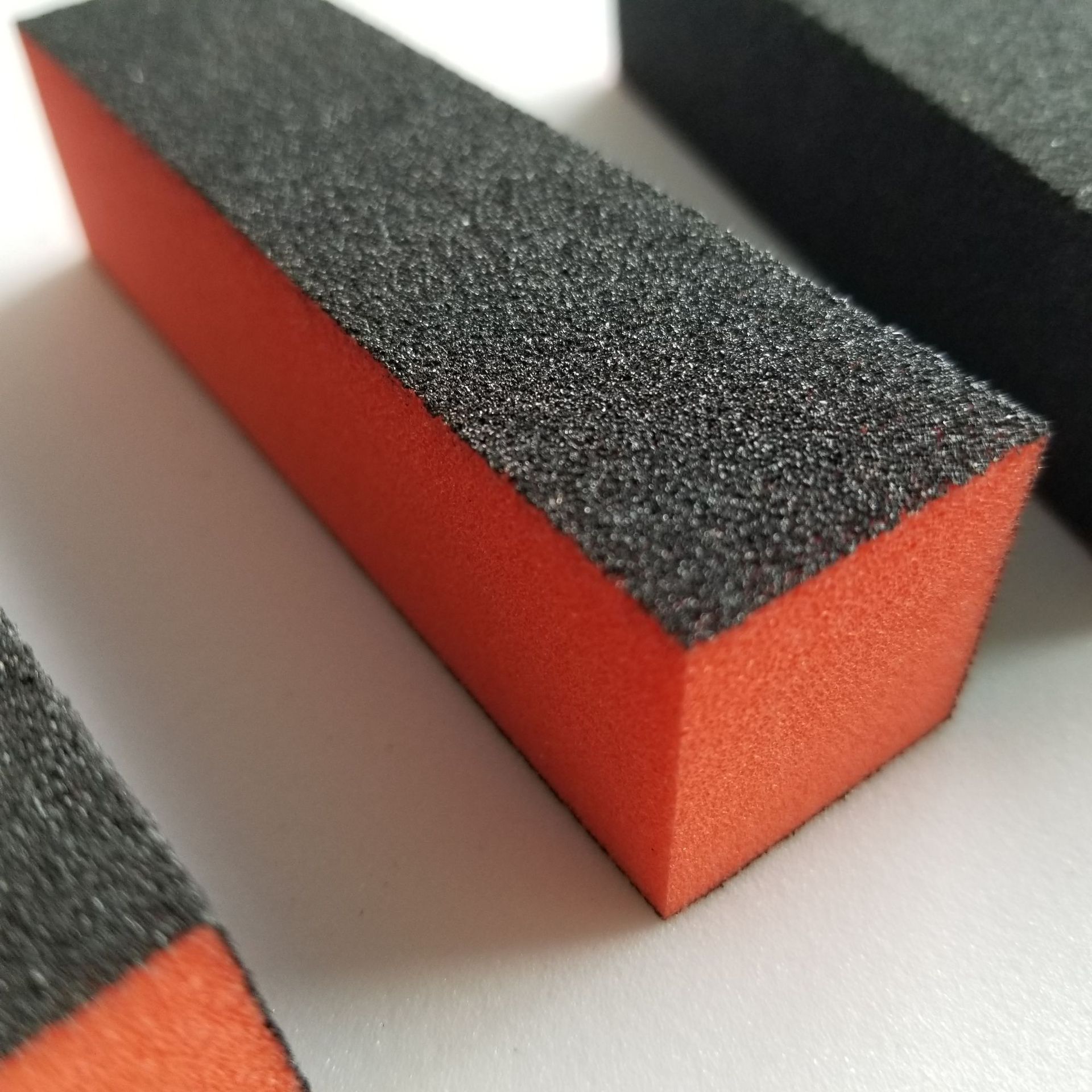 韩国豆腐块 黑色 三面打磨块 高弹粗孔料 海绵指甲锉 现货批发