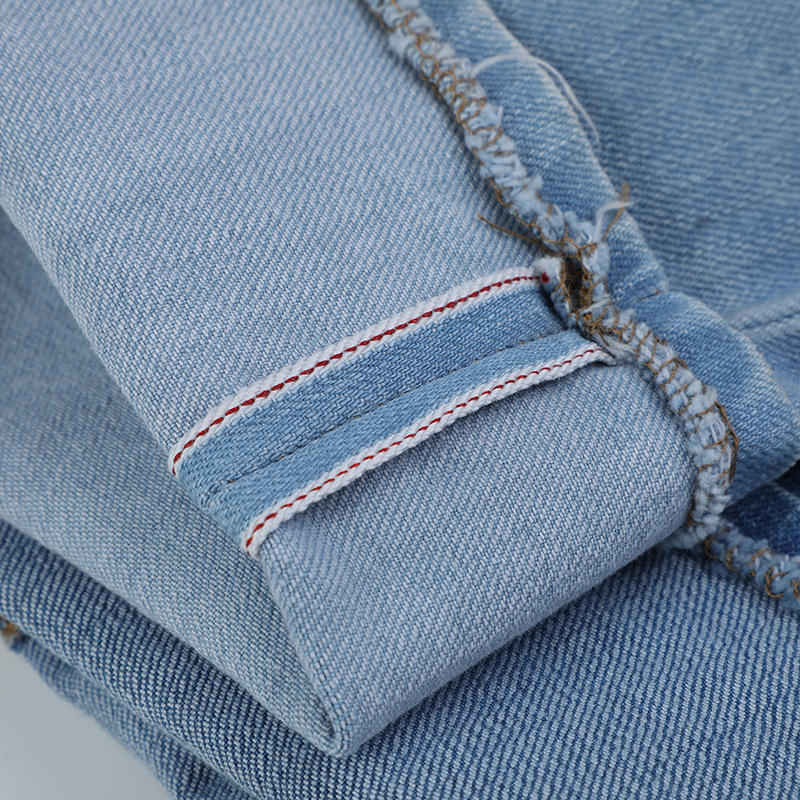 经典红边牛仔布料赤耳单宁布料小批现货窄幅丹宁布a718-t