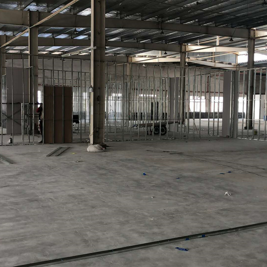 办公室厂房商务楼隔断吊顶轻钢龙骨隔墙石膏板隔墙吊顶工程施工