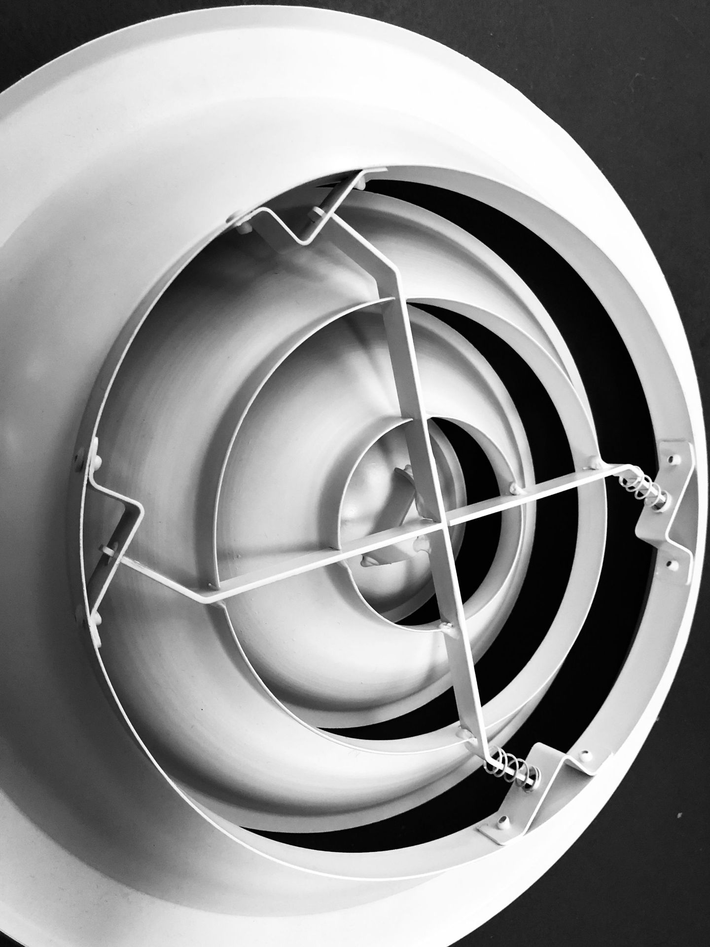 欧芬琦 铝合金圆形散流器 新风系统圆形百叶中央空调风口可拆内胆