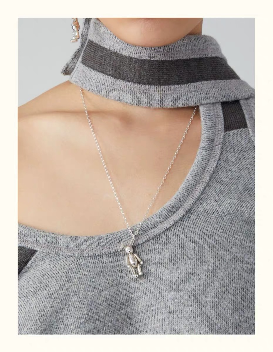 ins爆款 ambush折耳兔项链 bunny兔子吊坠2019网红款时尚饰品厂家