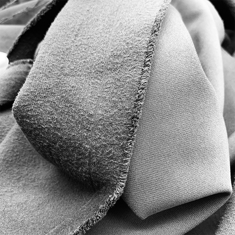 2020新品 四面弹力裤料平纹加绒拉绒起绒拉毛裤子面料冲锋衣面料