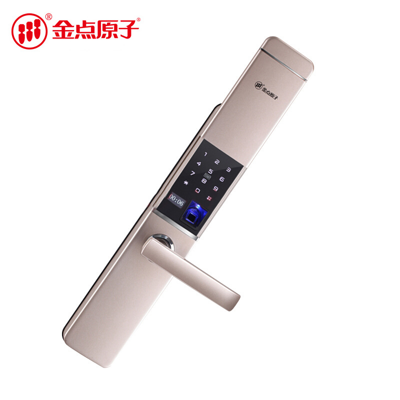 供应金点原子防盗门指纹锁家用智能锁锁刷卡手机app远程控制