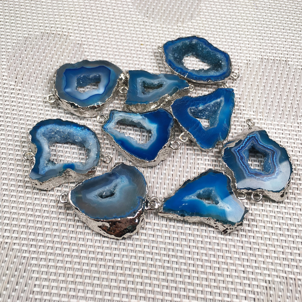 天然石吊坠 精美石头不规则形状吊坠 用于珠宝制作 diy项链配件