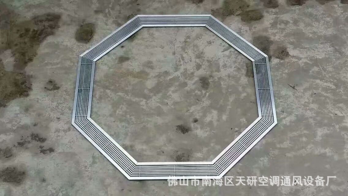 出风口百叶风口回风口弧形铝合金装饰百叶 弧形直角 转角90度