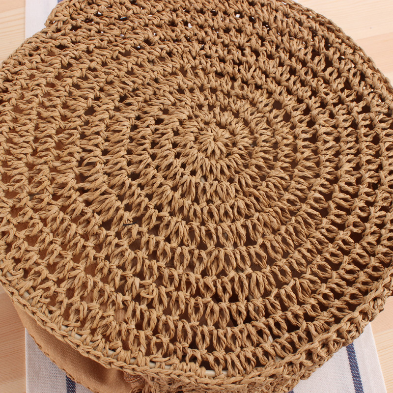 New round Shoulder Bag Woven Bag Ins Summer Beach Bag Mori Style Straw Bag round Cake Women's Bag