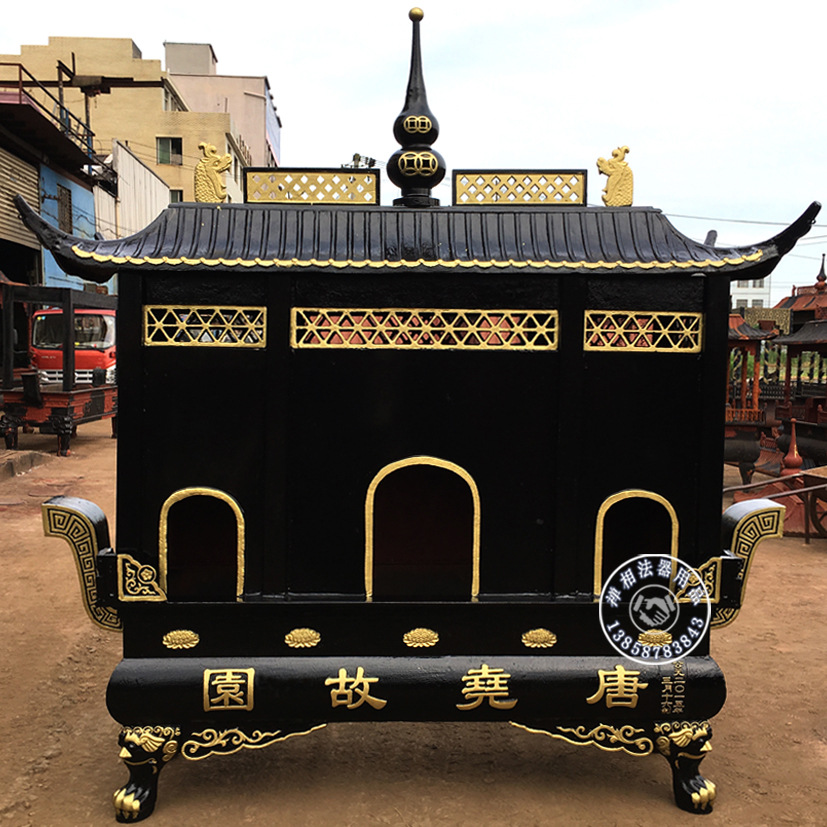 厂家供应殡仪馆塔型六角烧纸炉,寺院陵园铸铁三层元宝炉价格.