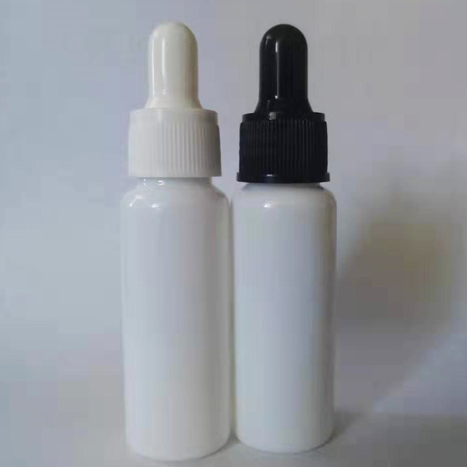 20ml胶头玻璃滴管白色pet塑料瓶 精油调试剂瓶 滴剂瓶蕾丝滴管盖