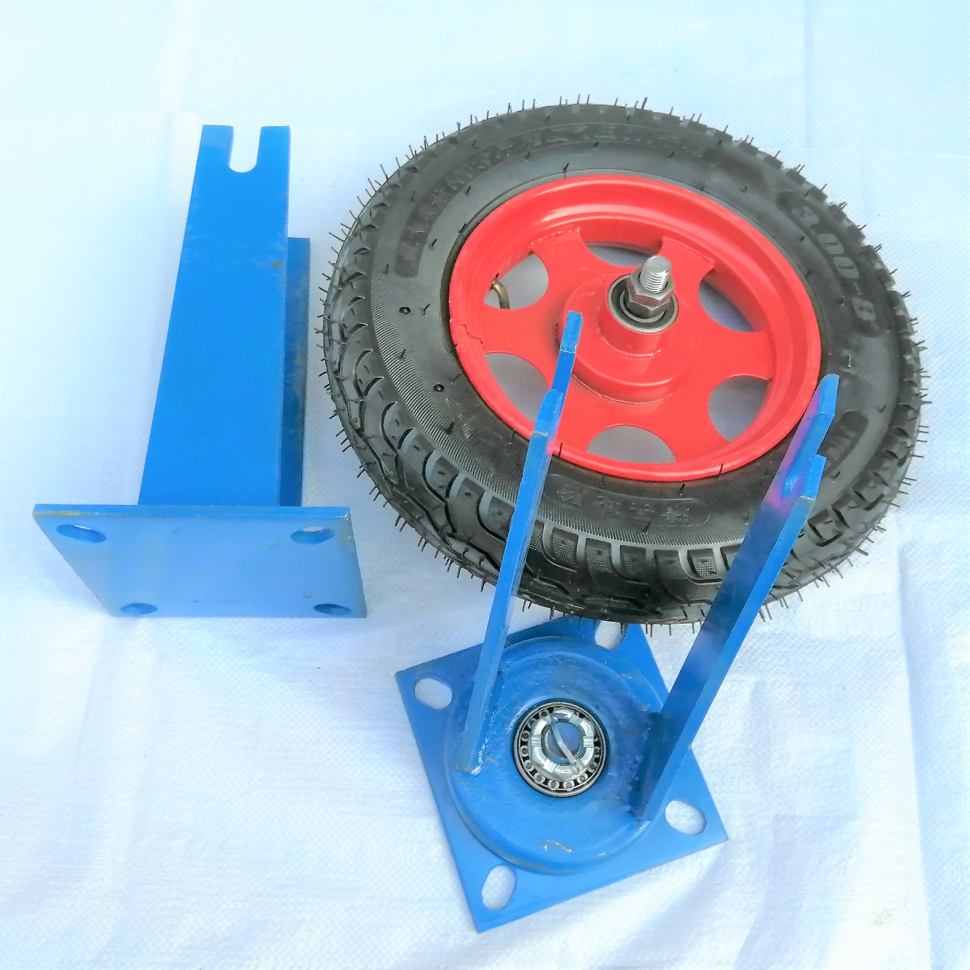 Caster Universal Wheel 300-8 Mining Wheel Bracket Wheel Pneumatic Wheels Rubber Wheel Plate Wheel Bracket Rotation