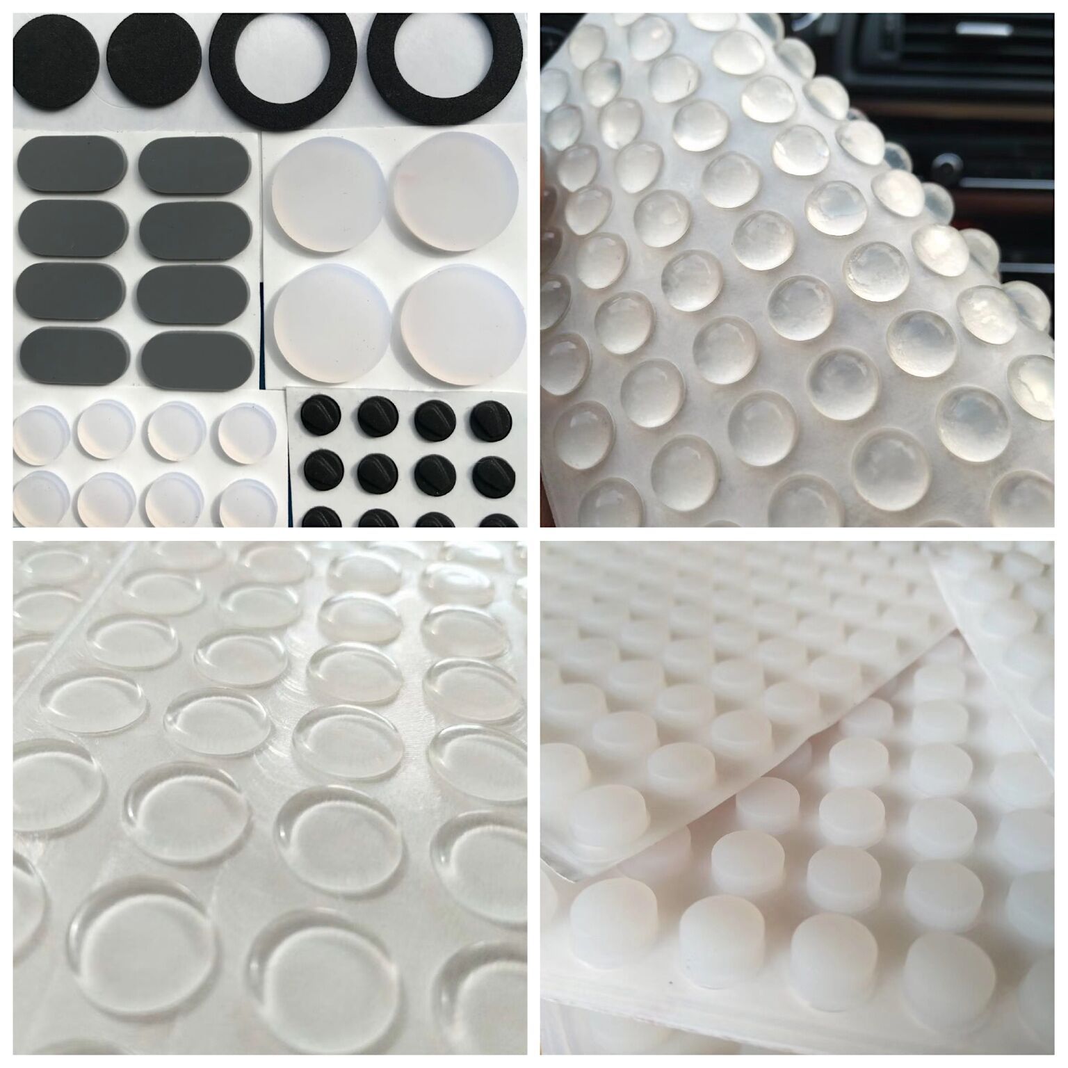 透明硅胶脚垫 网格橡胶垫透明脚垫 硅橡脚垫橡胶垫片定制防滑