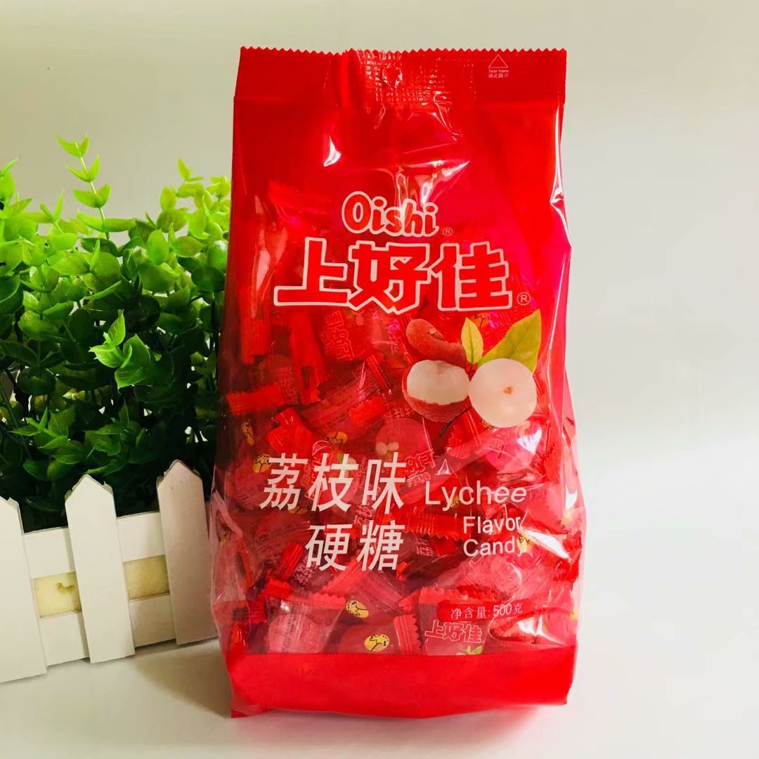 上好佳水果硬糖500g袋装水果糖喜糖零食薄荷糖提子柠檬荔枝水蜜桃