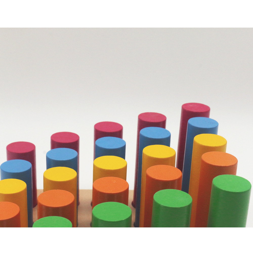 蒙特梭利教具感官教具木质早教益智玩具圆柱体阶梯