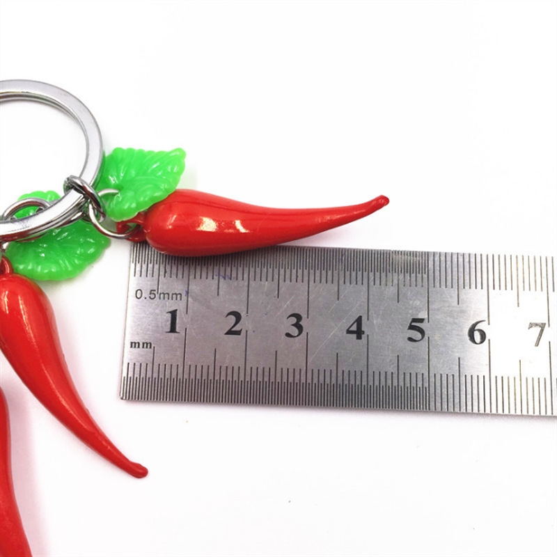 New Pepper Keychain Festive New Year Holiday Gift Key Ring Pendant Mobile Phone Bag Bag Charm Wholesale