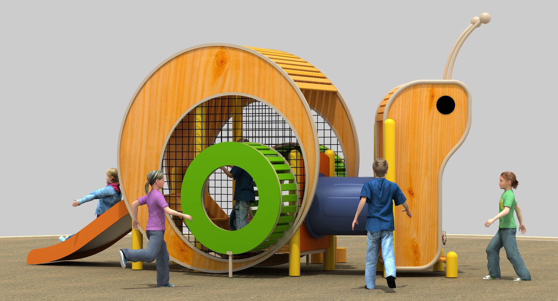 非标定制游乐设备 大型户外玩具 儿童户外拓展 蜗牛滑梯 儿童乐园