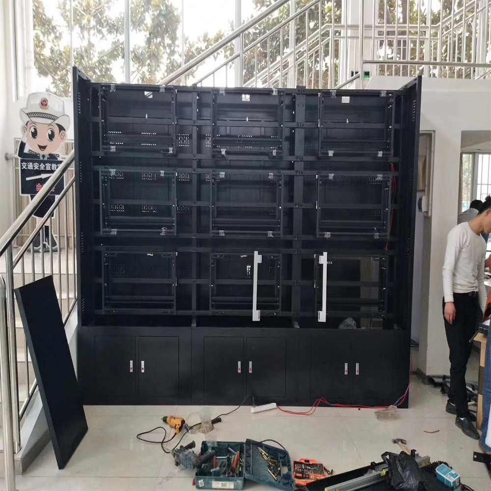 厂家加工定制前维护机柜屏支架拼接屏支架图片液晶拼接屏总代理