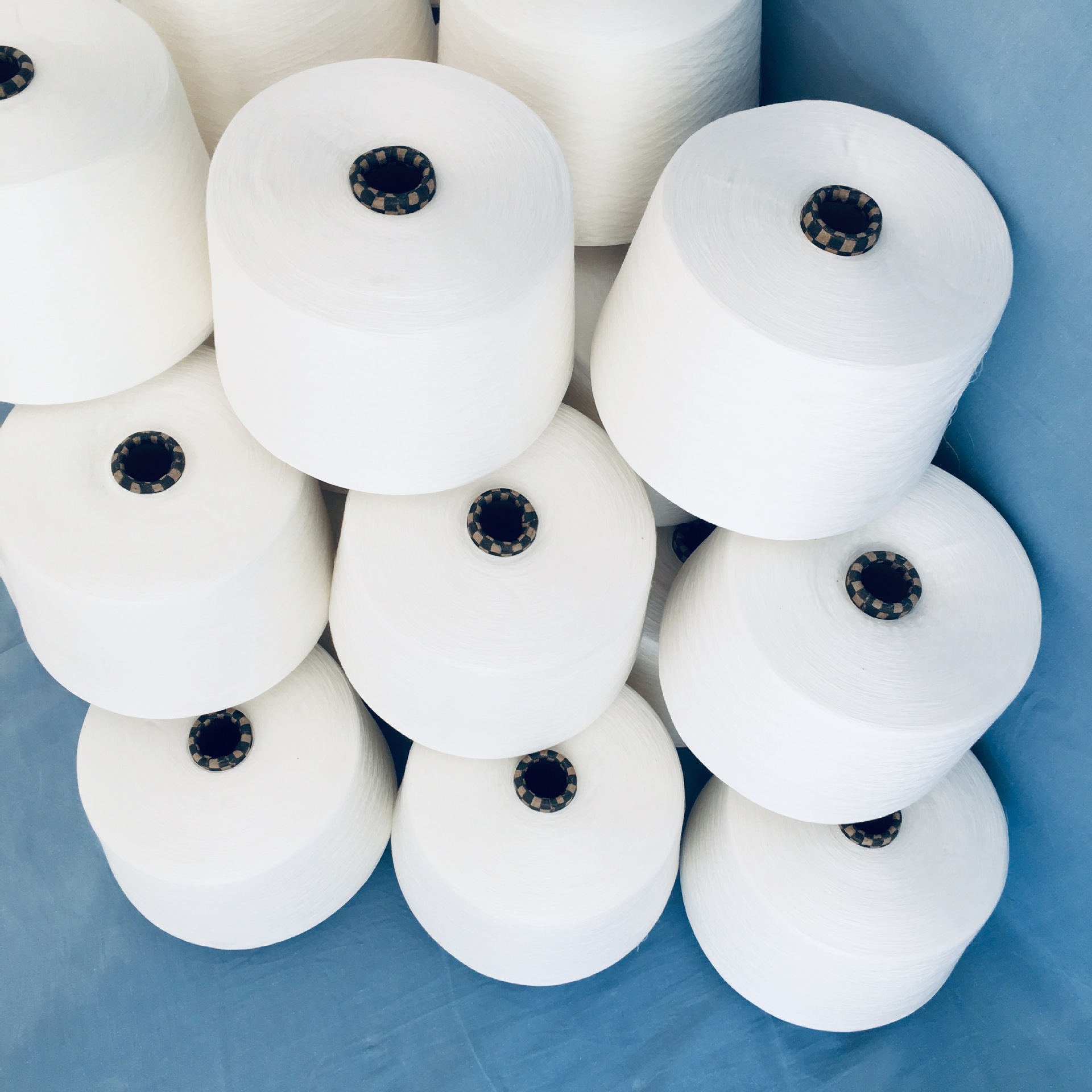 比马棉50奥棉50白色天然家纺纱线60支针织婴幼面料棉60s纱线