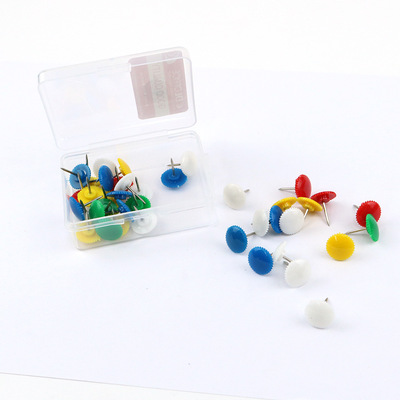 厂家供应40枚装彩色齿钉 图钉 绘画图钉工字钉 美术用品批发