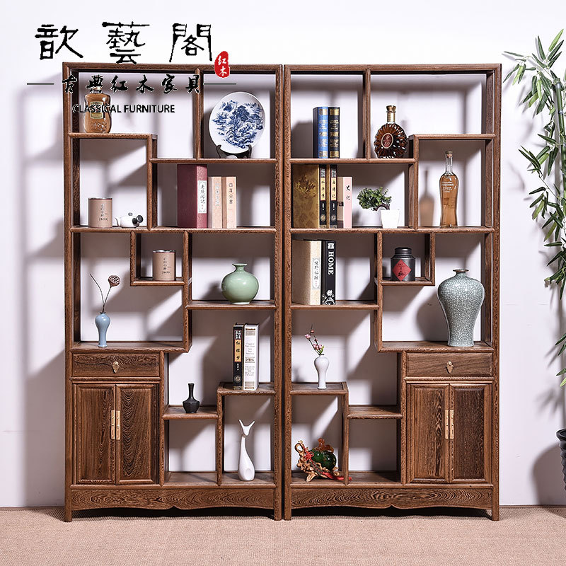 rosewood furniture door frame antique shelf solid wood chinese style duobao pavilion tea stand living room entrance partition storage rack