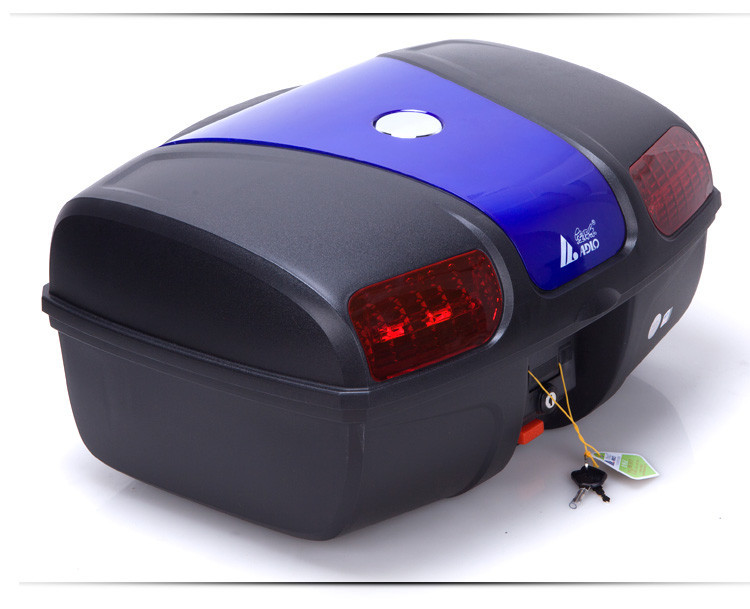 摩托车尾箱大号储物箱爱得乐8601带灯新款电动车踏板车后备箱快拆
