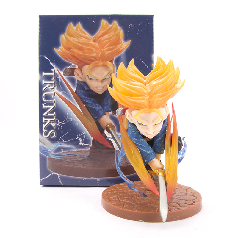 七龙珠超级赛亚人q版战斗特兰克斯手办盒装娃娃机公仔pvc模型摆件