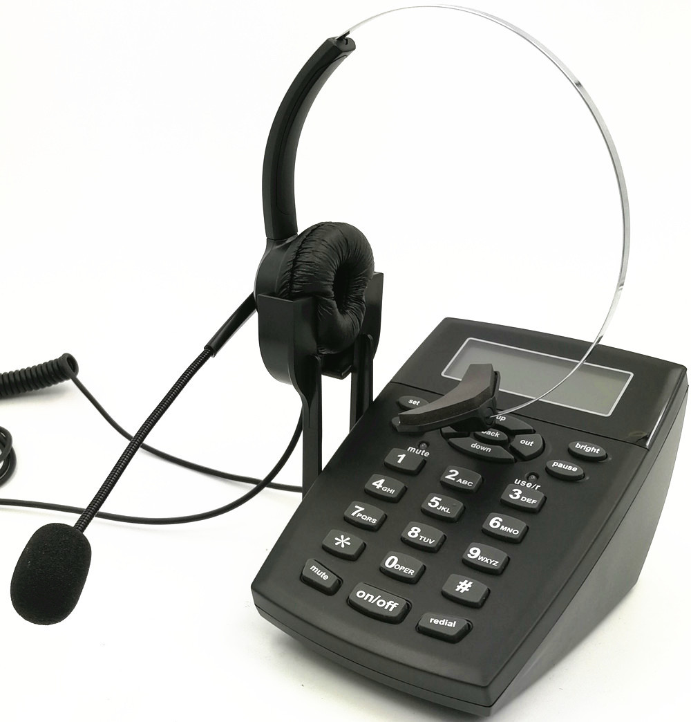 厂家直销 话务盒话务耳机客服耳麦外呼座机头戴式话务员电销专用