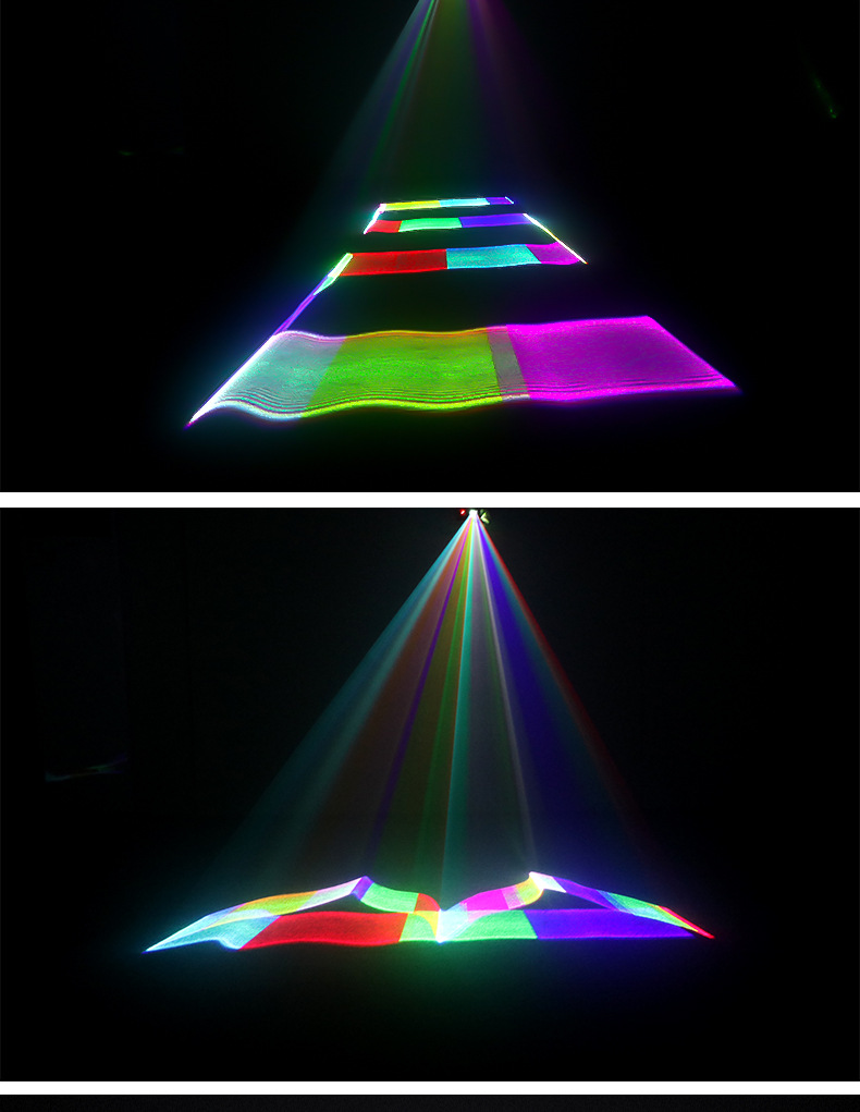 震撼全彩3d图案光束灯酒吧ktv舞台灯 声控激光灯婚庆装饰灯投影灯