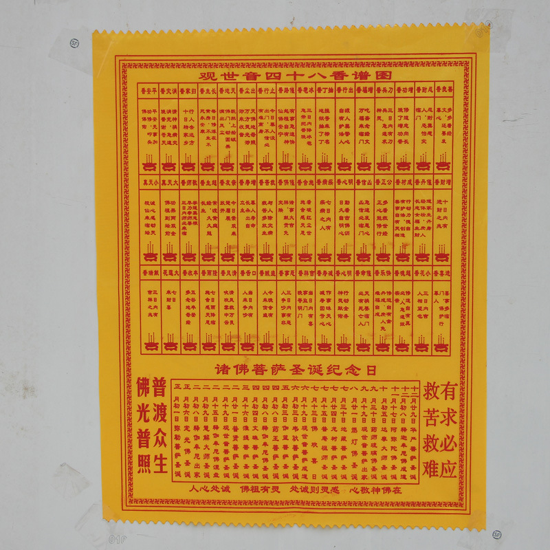 仙家香谱图仙家二十四香火图谱布料香谱点香观香财香谱观音香谱