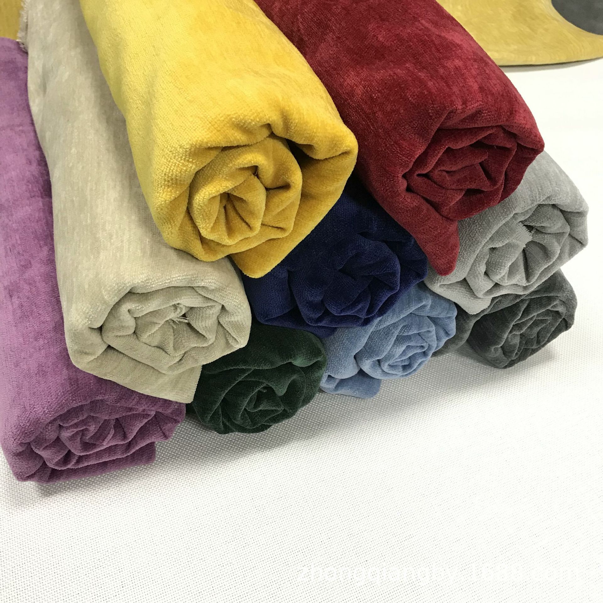 批发高档雪尼尔水晶棉平板沙发布料家居装饰软包沙发面料厂家直销