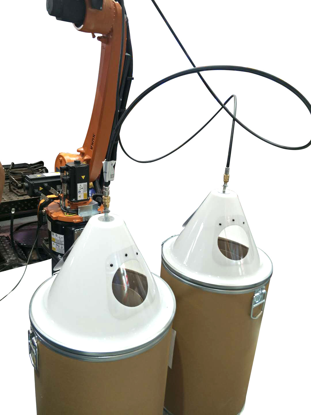 250kg彩印贴面焊丝桶内贴涂塑铝箔纸桶塑盖焊丝桶拎手铁箍桶圆