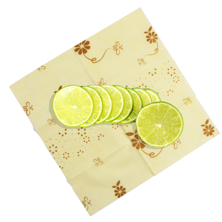 跨境专供可重复使用食品级蜂蜡保鲜布 蜂蜡纸 有机棉包装布保鲜纸