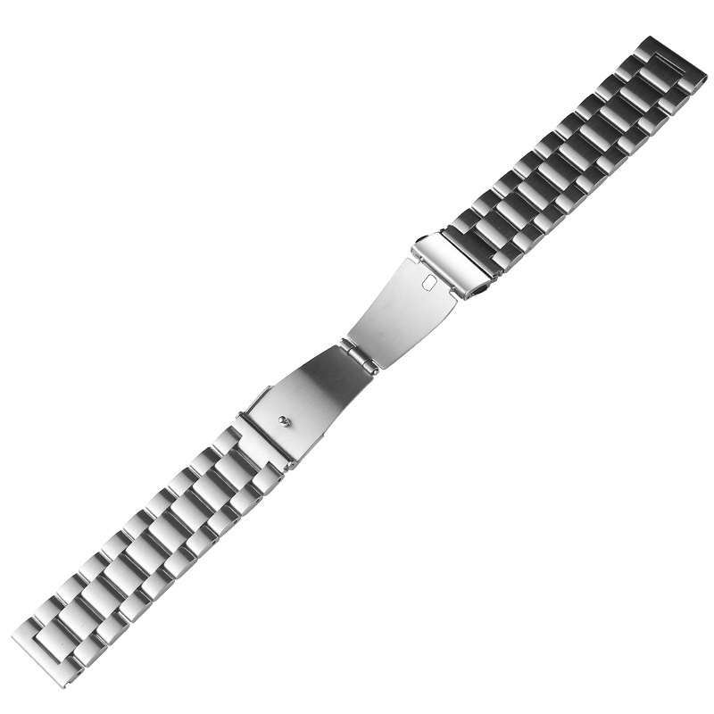 实心三株钢带304不锈钢表带钢带手表金属手表配件18 20 22 24mm