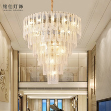创意手工玻璃吊灯 轻奢后现代简约吊灯 复式北欧楼梯客厅餐厅灯具