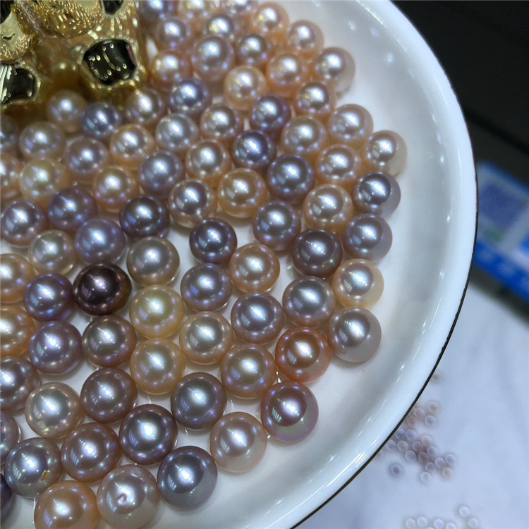 高品aaaa 级淡水珍珠圆珠子 圆珠颗粒裸珠 半孔散珠diy原料珠