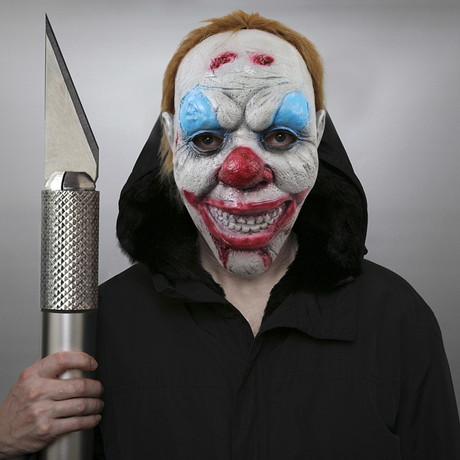 骷髅头面具恐怖装饰小丑回魂面具cos直播亚马逊万圣节恶魔面具