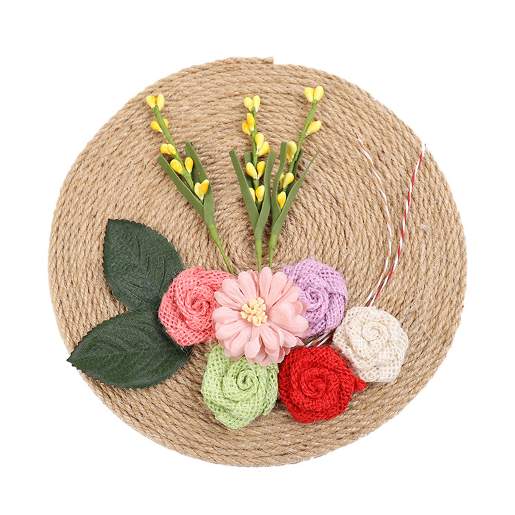 立体壁挂装饰组合背景墙画麻绳圆盘diy装饰 幼儿园手工制作材料包