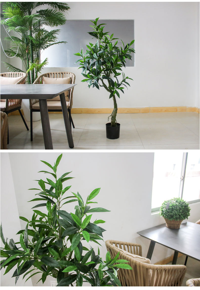 广州天昆仿真植物椿兰树盆栽人造绿植家居办公室酒店
