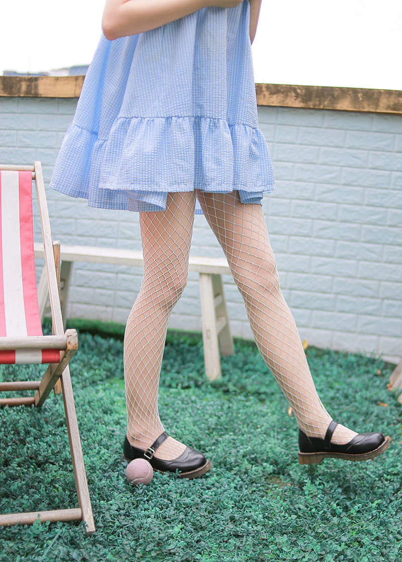 欧美风性感渔网连裤袜舞蹈网裤女镂空防勾丝连裤袜有白色厂家批发