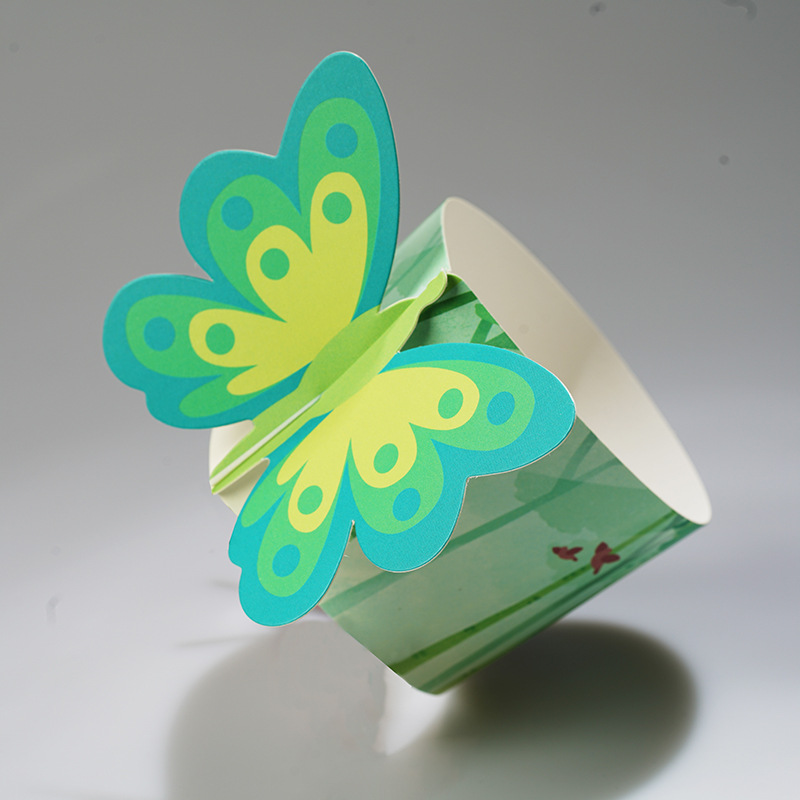 厂家立体杯套批发 创意咖啡奶茶纸杯套 防水隔热杯套定制白卡杯套