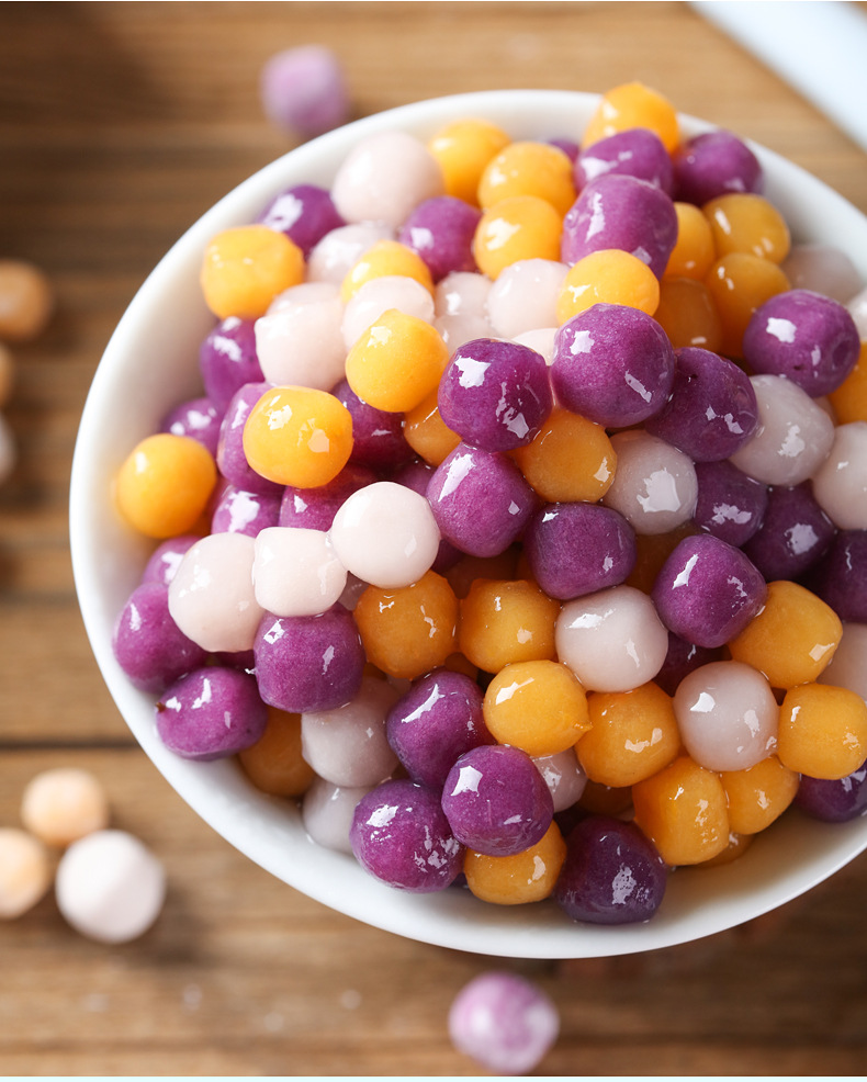 真味珍珍珠芋头原味小芋圆味混合汤圆台湾甜品酒酿饮品批发