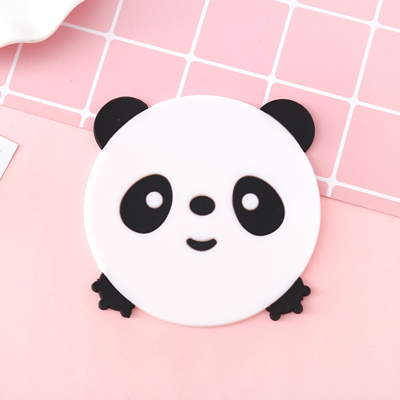 Yc25 Cute Animal Shape Soft Pvc Cup Mat Cartoon Shaped Non-Slip Insulation Mat Teacup Mat Placemat