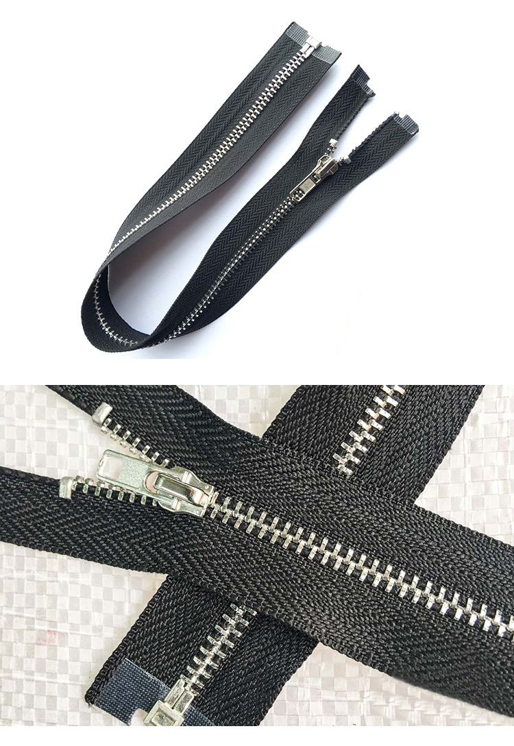 白金色拉链3号开尾