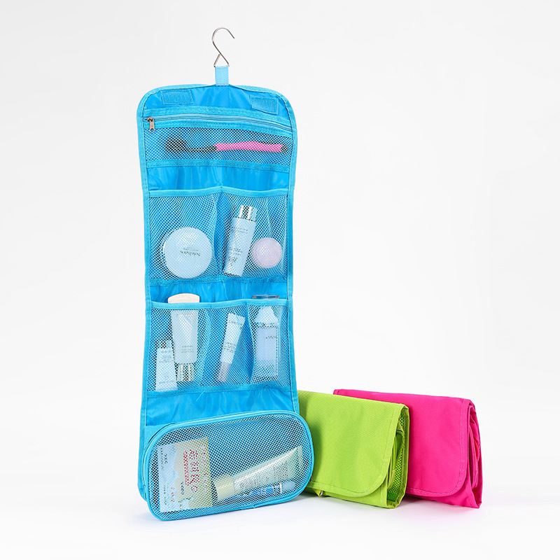 Korean Style Foldable Hanging Storage Bag Waterproof Wash Bag Large Capacity Travel Bag Cosmetic Bag Outdoor Travel Bag