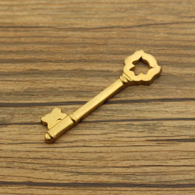 黄铜钥匙吊坠 纯铜幸运钥匙形状汽车钥匙扣挂坠diy箱包皮具配件